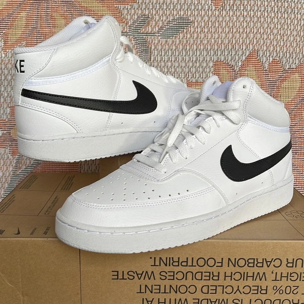 NIKE MEN’S COURT VISION MID Next Nature WHITE/BLACK-WHITE
DN3577 101 Sneakers - Picture 9 of 16